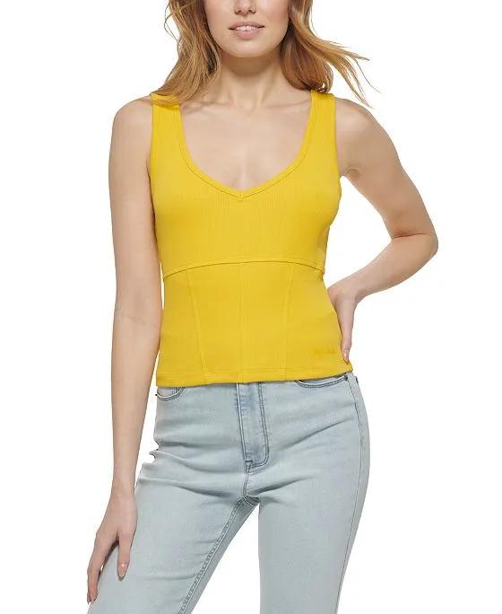 Women's Ribbed Structured Tank Top