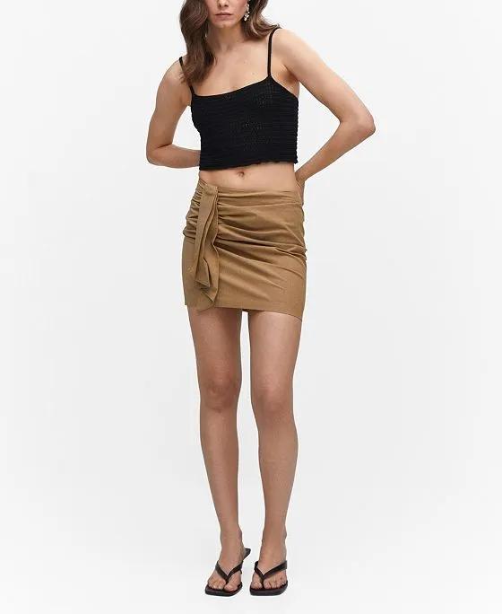 Women's Ruched Details Skirt
