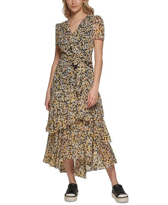Women's Ruffled Tiered Midi Dress