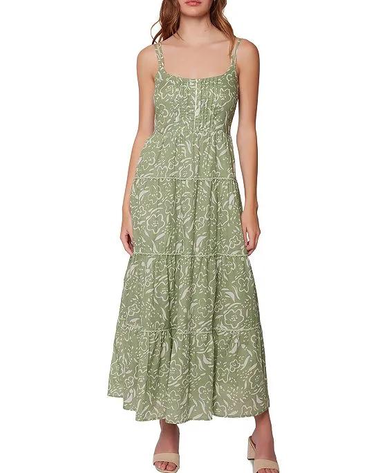 Women's Saguaro Blooms Printed Cotton Maxi Dress