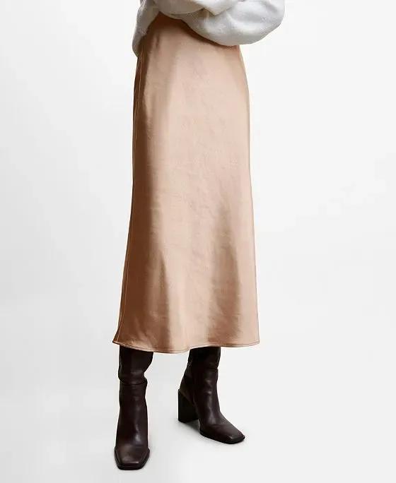 Women's Satin Long Skirt