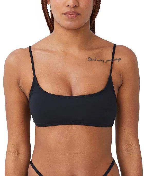Women's Scoop-Neck Crop Bikini Top