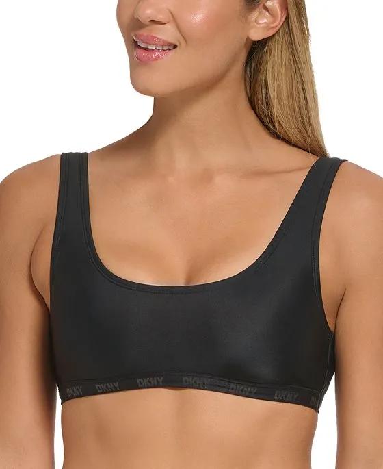 Women's Scoop-Neck Logo-Elastic Bikini Top