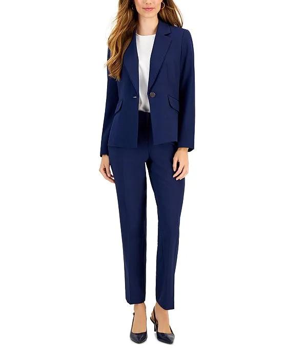 Women's Seamed Blazer Pantsuit, Regular & Petite Sizes
