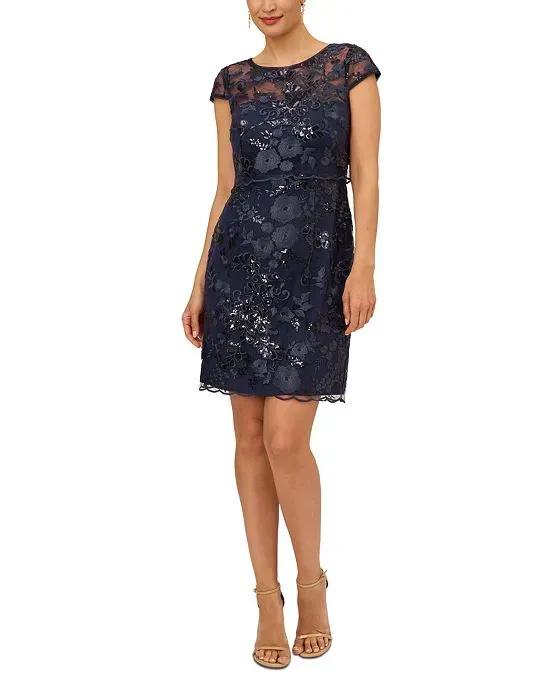 Women's Sequined Embroidered Dress