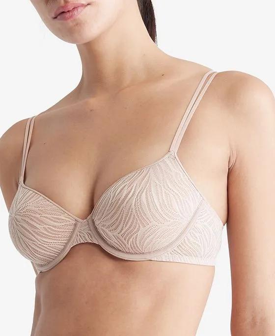 Women's Sheer Marquisette Lace Lightly Lined Demi Bra QF6875