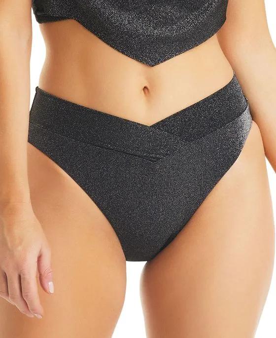 Women's Shimmer Core High-Waist Bikini Bottoms, Created for Macy's