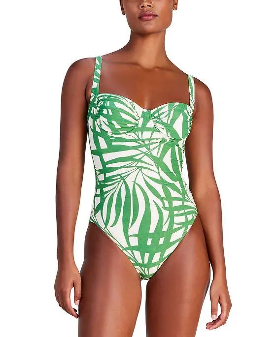 Women's Shirred-Cup Underwire One-Piece Swimsuit