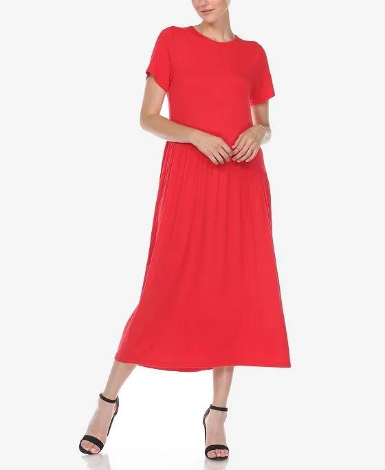 Women's Short Sleeve Maxi Dress