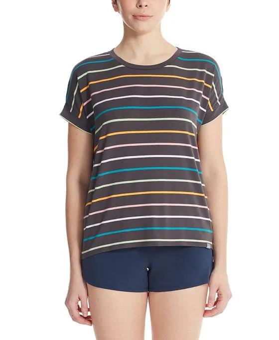 Women's Short Sleeve Striped T-shirt