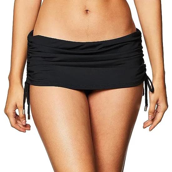 Women's Side Shirred Bikini Swimsuit Bottom