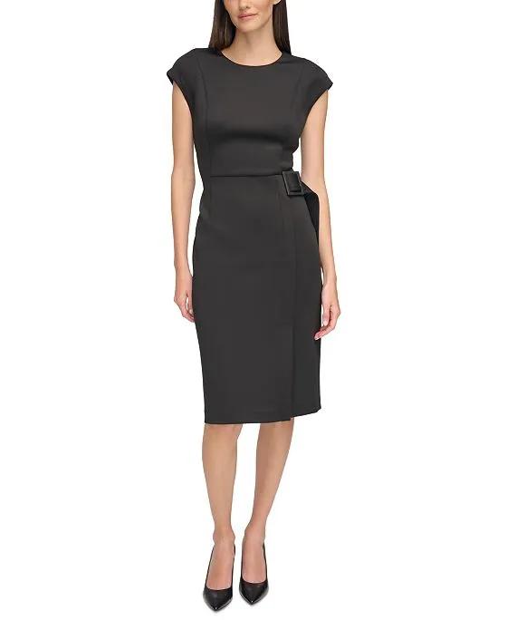 Women's Side-Tie Sheath Dress