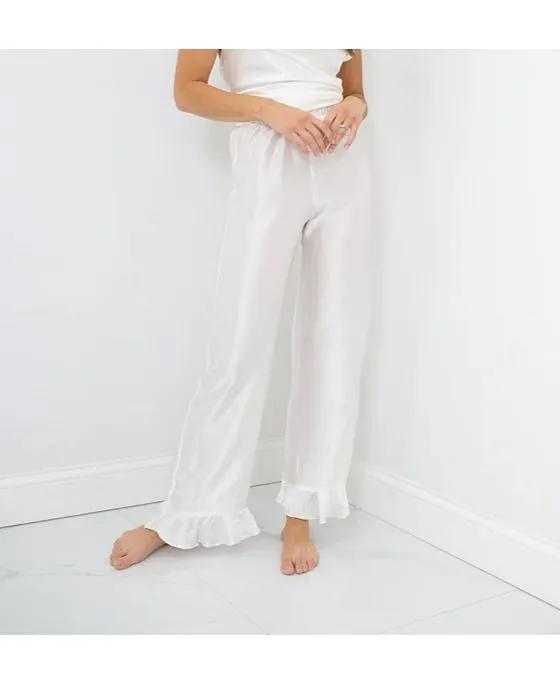 Women's Silk Pant - Ruffle Hem- Silk Collection