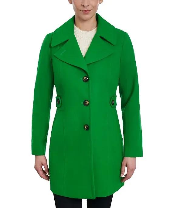 Women's Single-Breasted Notched-Collar Peacoat, Created for Macy's
