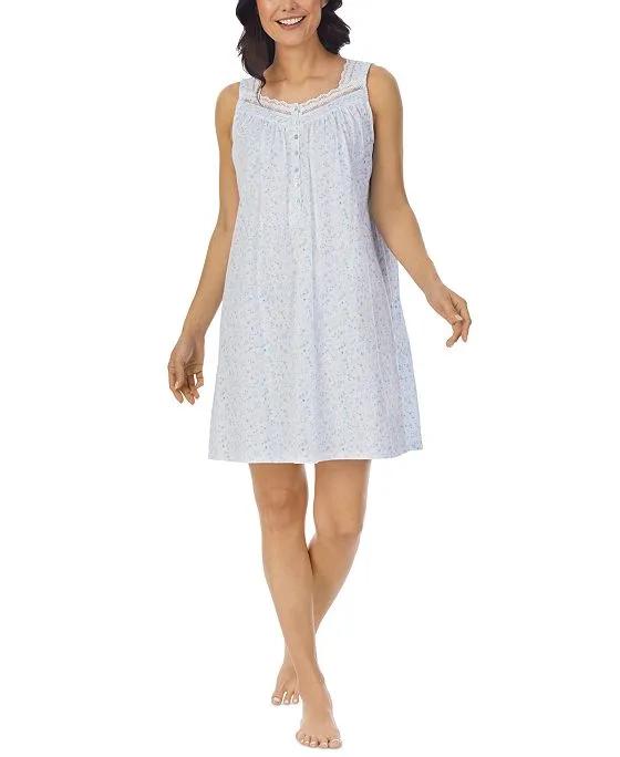 Women's Sleeveless Cotton Short Nightgown