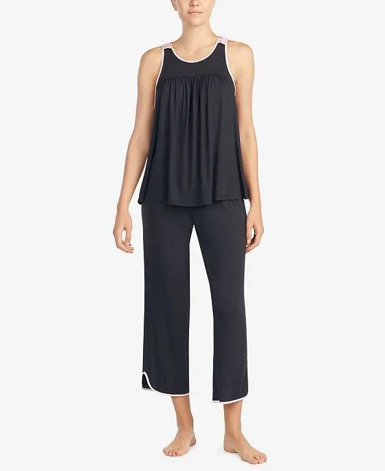 Women's Sleeveless Modal Knit Capri Pajama Set