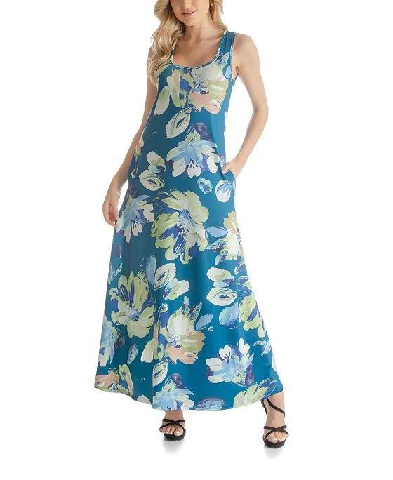 Women's Sleeveless Pocket Maxi Dress