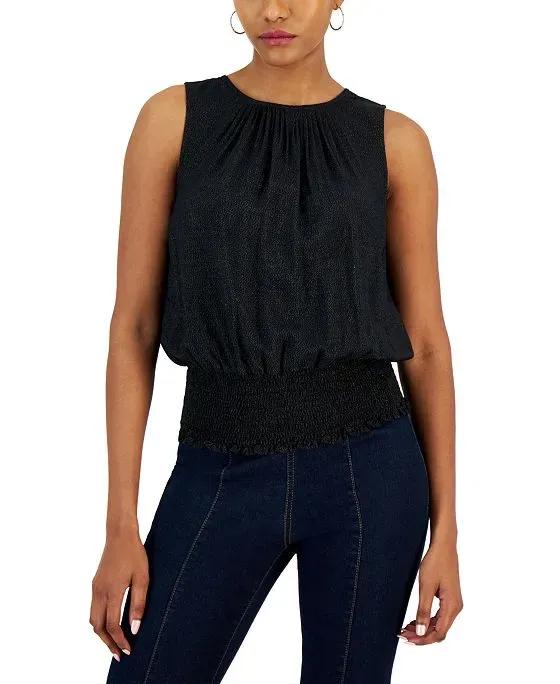 Women's Smocked Shine Tank Top, Created for Macy's