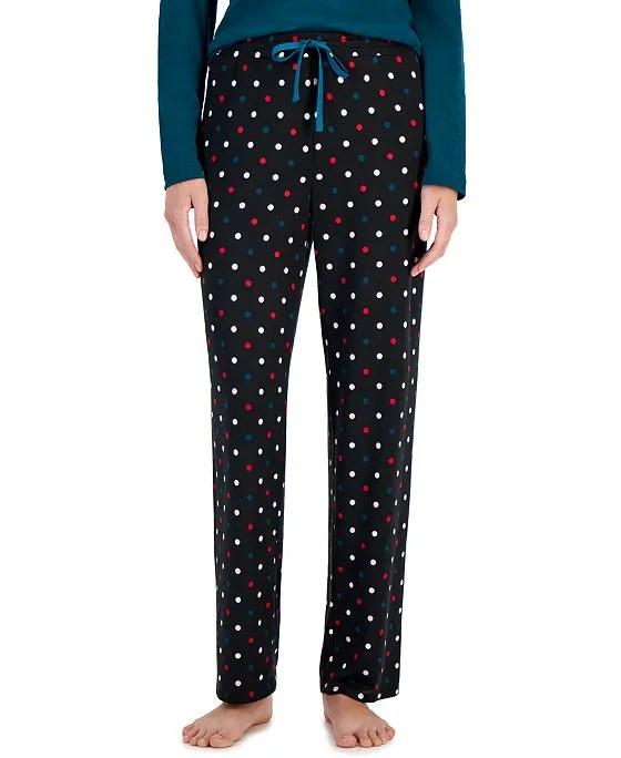 Women's Soft Knit Printed Pajama Pants, Created for Macy's