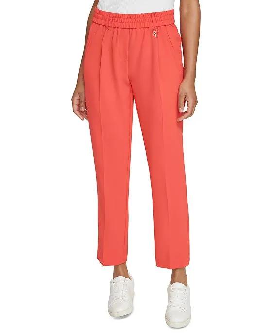 Women's Solid-Color Pull-On Pants