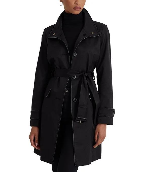 Women's Stand-Collar Maxi Trench Coat