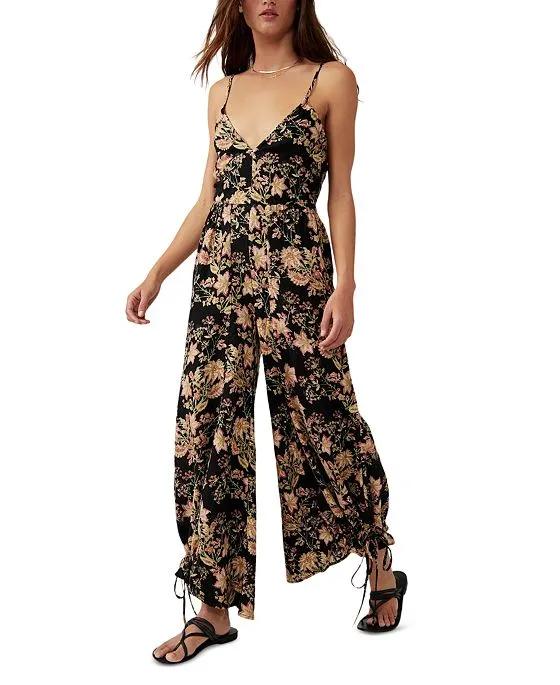 Women's Stand Out Printed Sleeveless Jumpsuit