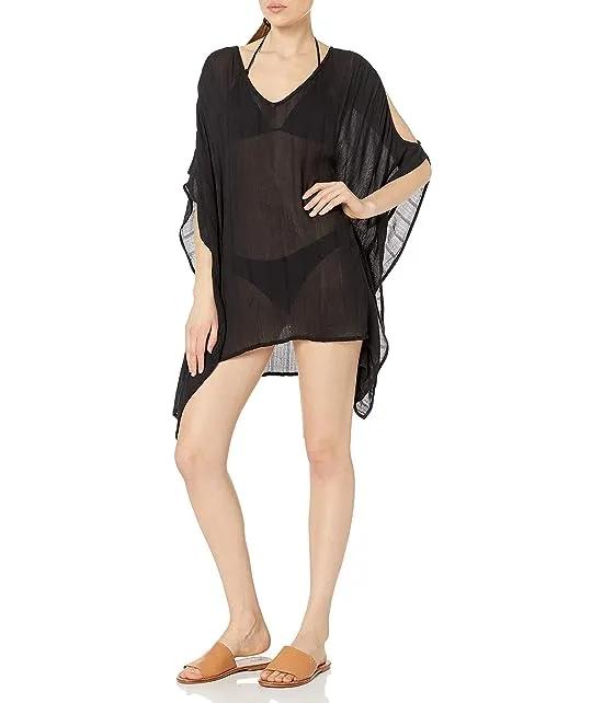 Women's Standard Cold Shoulder Tunic Swimsuit Cover Up