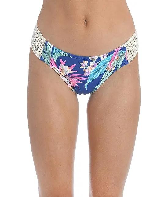 Women's Standard Crochet Spliced Hipster Bikini Swimsuit Bottom