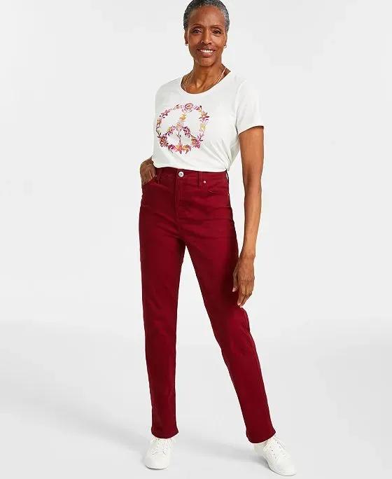 Women's Straight-Leg High Rise Jeans, Created for Macy's