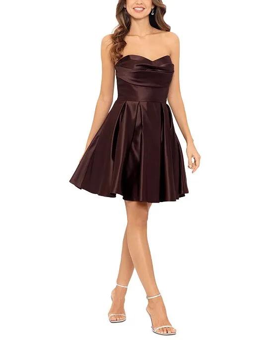 Women's Strapless Fit & Flare Dress