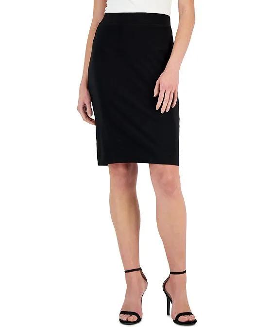 Women's Stretch Jersey Pull-On Pencil Skirt