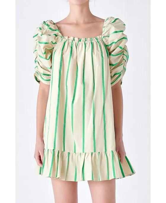 Women's Stripe Babydoll Dress