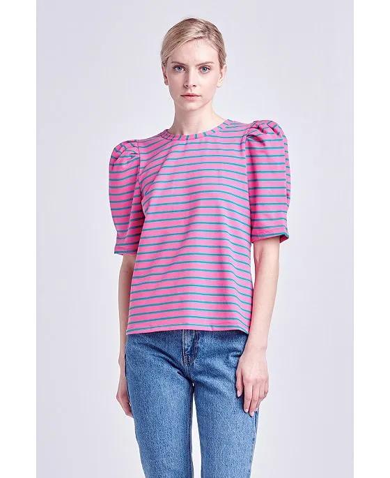Women's Stripe Knit T-Shirt