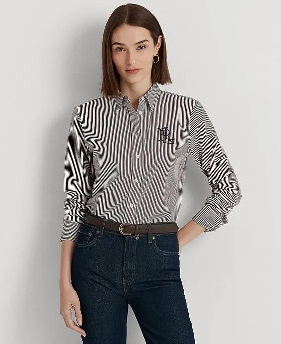 Women's Striped Cotton Broadcloth Shirt