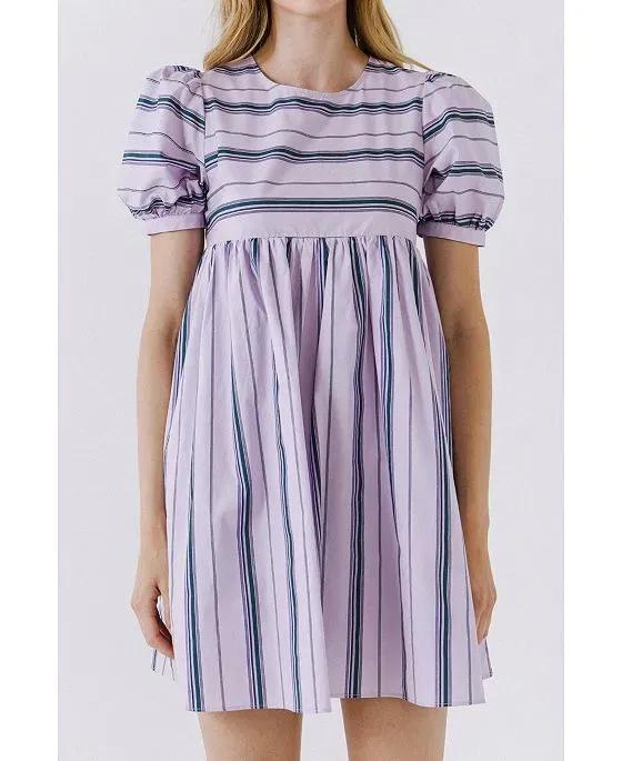 Women's Striped Mini Dress