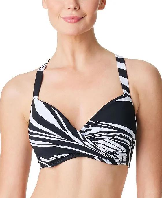 Women's Striped Molded Bikini Top