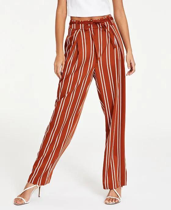 Women's Striped Tie-Waist Pants, Created for Macy's 