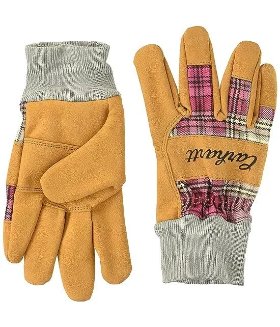 Women's Suede Work-Knit Gloves