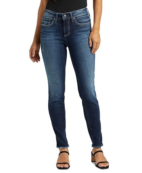 Women's Suki Distressed-Hem Skinny Jeans