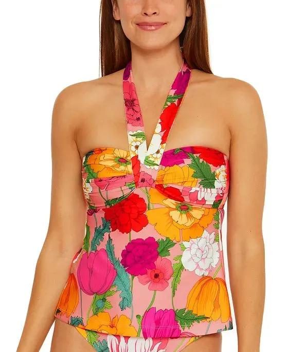 Women's Sunny Bloom Printed Convertible Tankini Top, Created for Macy's