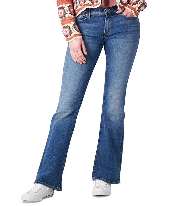 Women's Sweet Mid-Rise Flared Jeans
