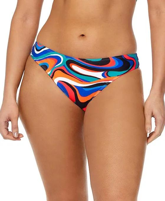 Women's Swirl-Print Hipster Bikini Bottoms