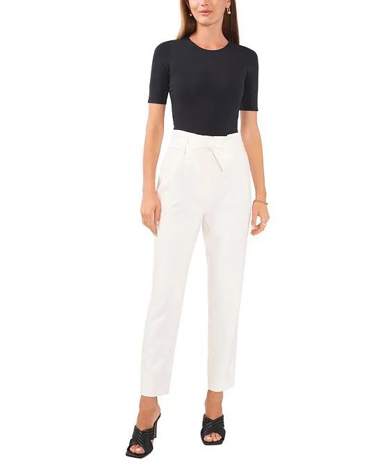 Women's Tailored Pants with Belt