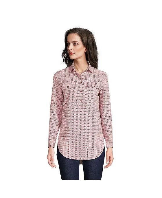 Women's Tall Relaxed Long Sleeve Tunic Top