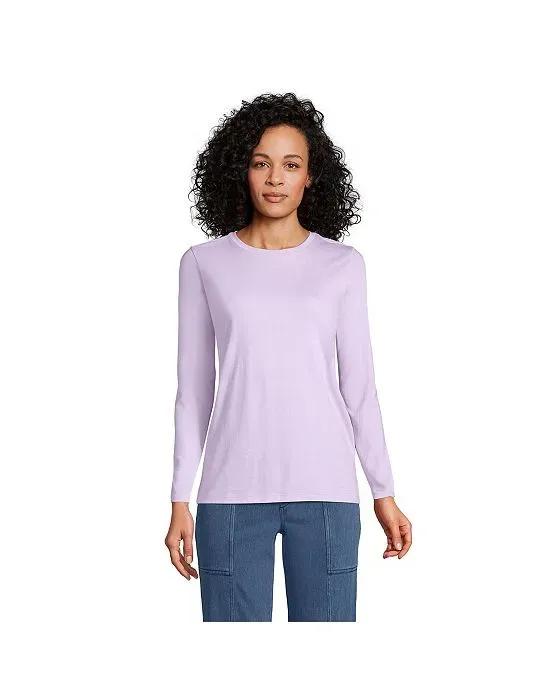 Women's Tall Relaxed Supima Cotton Long Sleeve Crewneck T-Shirt