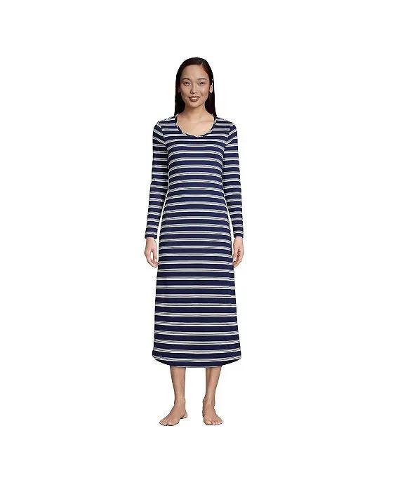 Women's Tall Supima Cotton Long Sleeve Midcalf Nightgown