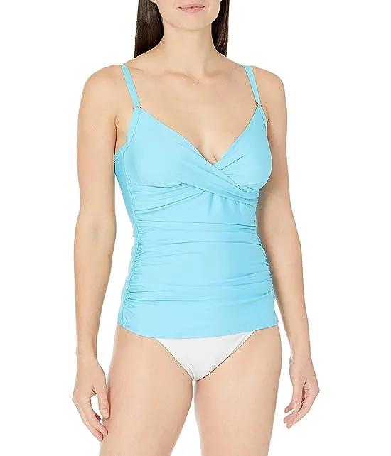 Women's Tankini Swimsuit with Adjustable Straps and Tummy Control