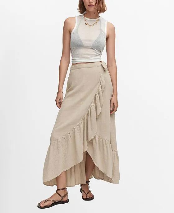 Women's Textured Crisscross Skirt