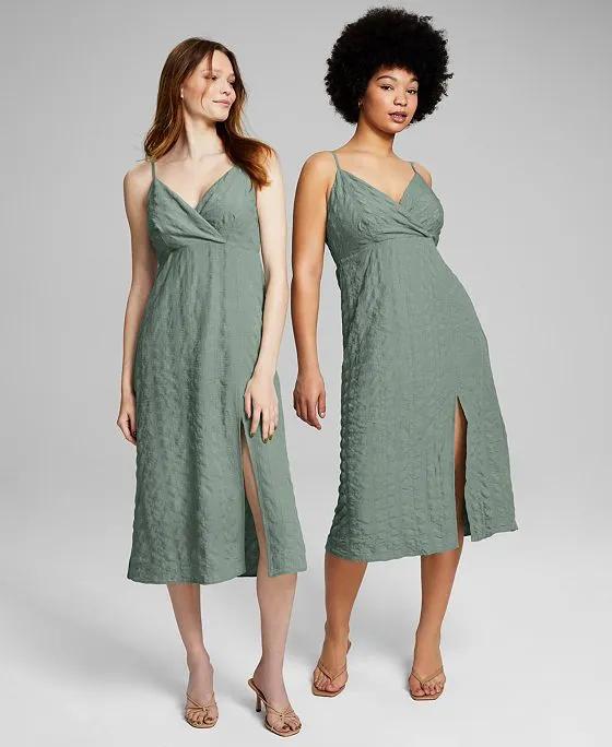 Women's Textured Sleeveless Midi Dress, Created for Macy's