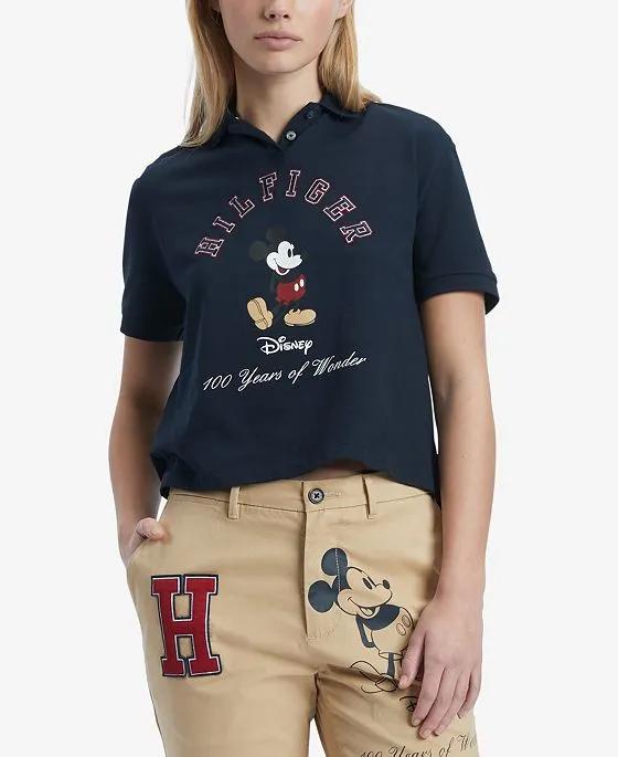 Women's TH X Disney 100 Years Of Wonder Cropped Polo